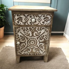 kh28 m 12723 indian furniture mango wood bedside cabinet drawer