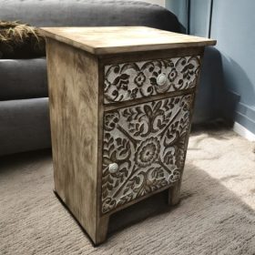 kh28 m 12723 indian furniture mango wood bedside cabinet nightstand