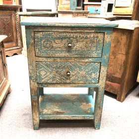 kh28 m 19475 indian furniture small turquoise table main