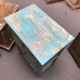 kh28 m 19475 indian furniture small turquoise table nightstand