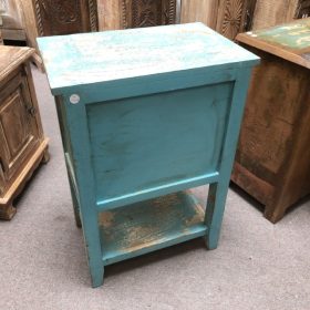 kh28 m 19475 indian furniture small turquoise table wooden