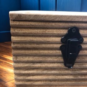 kh28 m 22807 indian furniture ribbed mango trunk storage