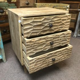 kh28 m 22890 indian furniture honeycomb fronted drawers open