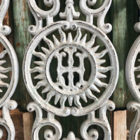 k83 7076 indian furniture iron cast metal railings white