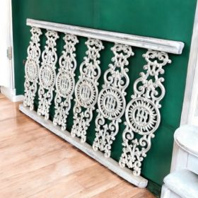 k83 7076 indian furniture iron cast metal railings vintage