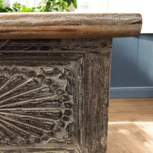 k83 7111 indian furniture stunning carved trunk intricate