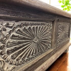 k83 7111 indian furniture stunning carved trunk panel