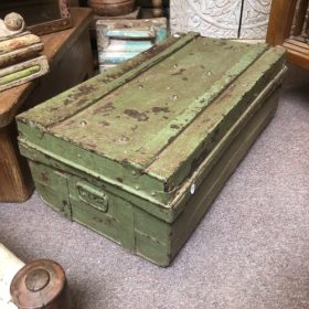 k83 7161 a indian furniture vintage 'steamer' trunks decorative