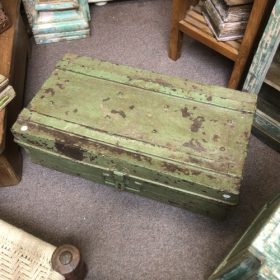 k83 7161 a indian furniture vintage 'steamer' trunks box