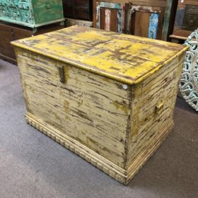 k83 7183 indian furniture dandelion storage trunk wooden