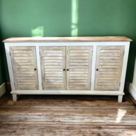 k83 7245 indian furniture 4 door shallow sideboard wooden