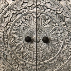 k83 8105 indian furniture circular carved cabinet mango