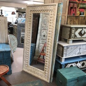 k83 8664 indian furniture large spindle mirror portrait