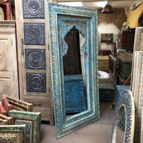 k83 8673 indian furniture vibrant turquoise mirror blue