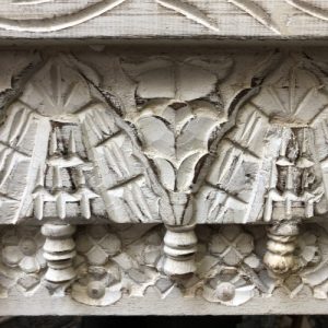 k83 8675 indian furniture white spindle mirror carved