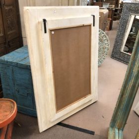 k83 8675 indian furniture white spindle mirror mango