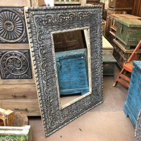 k83 8680 indian furniture heritage mirror grey