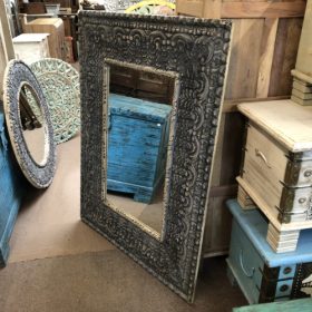 k83 8680 indian furniture heritage mirror portrait
