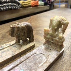k82 4879 indian accessory gift soapstone incense holders ganesha