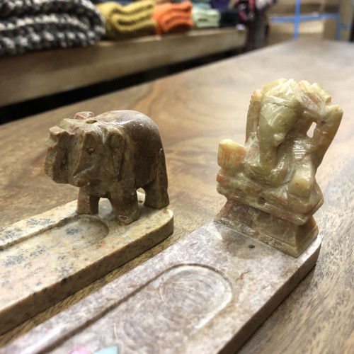 k82 4879 indian accessory gift soapstone incense holders ganesha