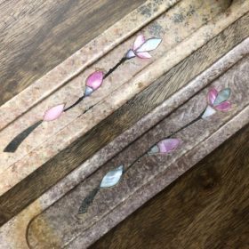 k82 4879 indian accessory gift soapstone incense holders inlay