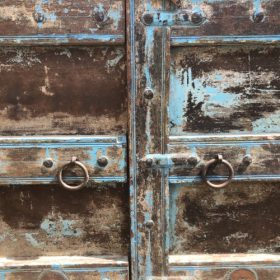 k82 4881 indian furniture old door blue sideboard vintage