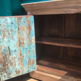 k82 4881 indian furniture old door blue sideboard original