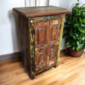 k82 4894 indian furniture small reclaimed cabinet colourful