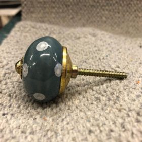 k82 4897 a indian accessory gift knobs grey with spots ceramic