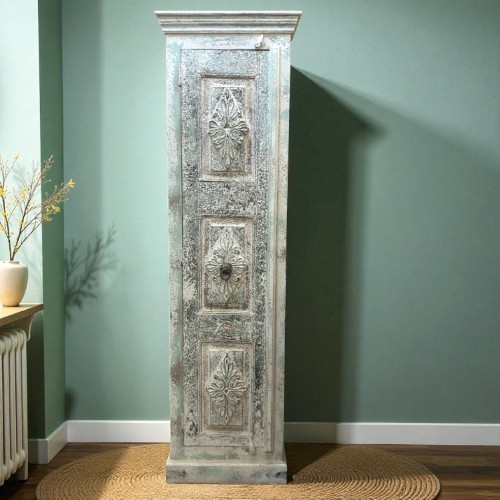 k82 4902 indian furniture eggshell tall slim cabinet wooden
