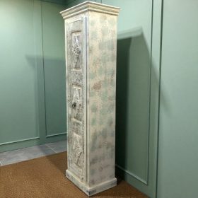 k82 4902 indian furniture eggshell tall slim cabinet green