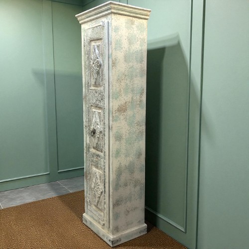 k82 4902 indian furniture eggshell tall slim cabinet green