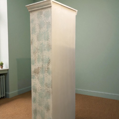 k82 4902 indian furniture eggshell tall slim cabinet mottled