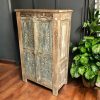 k82 4906 indian furniture small carved door cabinet main