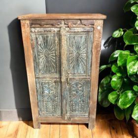 k82 4906 indian furniture small carved door cabinet old door