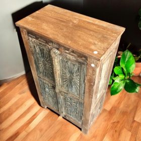 k82 4906 indian furniture small carved door cabinet natural