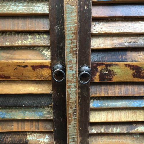 k82 7420 indian furniture large shutter sideboard colourful