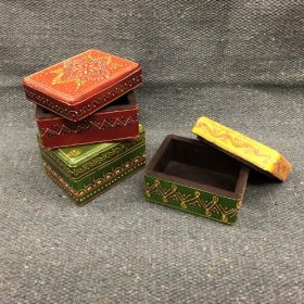 k82 7835 indian accessory gift hand painted wooden boxes small