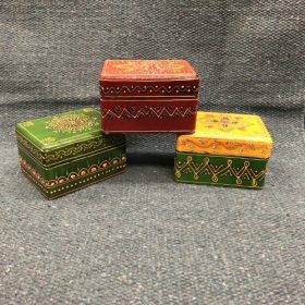 k82 7835 indian accessory gift hand painted wooden boxes trinkets
