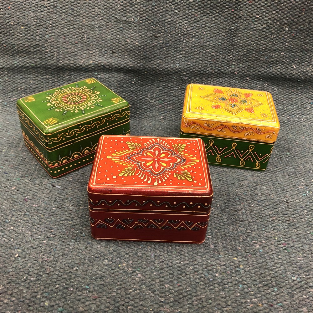 k82 7835 indian accessory gift hand painted wooden boxes main