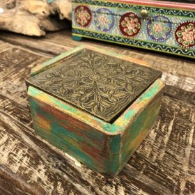 k82 7840 indian accessory gift painted wooden coasters tea