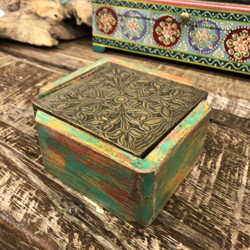 k82 7840 indian accessory gift painted wooden coasters tea