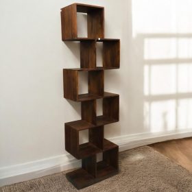 k82 8246 indian furniture sheesham zig zag bookcase main