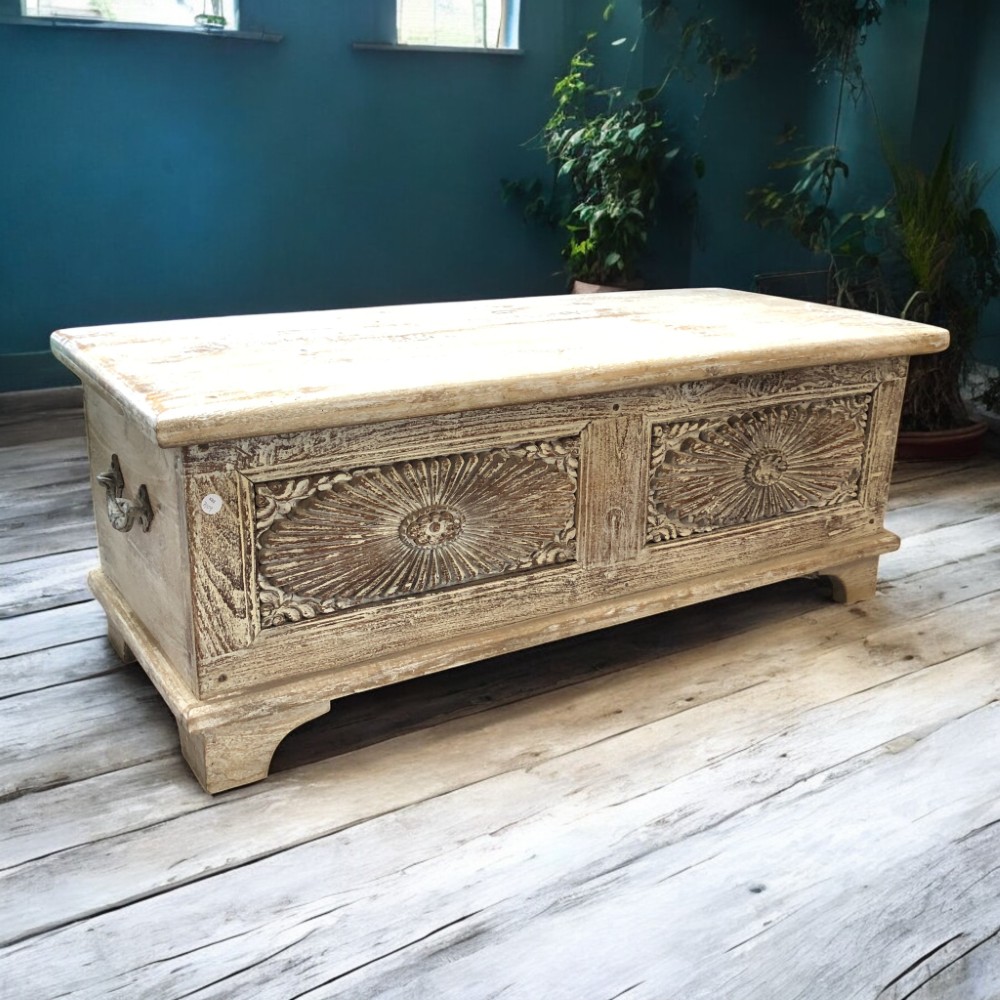 k83 7109 indian furniture carved trunk main