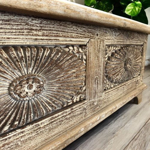k83 7109 indian furniture carved trunk panel