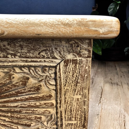 k83 7109 indian furniture carved trunk teak