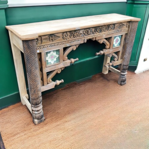 k83 7842 indian furniture tiled corbel console hallway