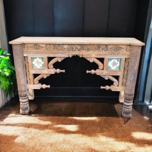 k83 7842 indian furniture tiled corbel console vintage