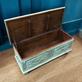 k83 8120 indian furniture unique green trunk storage