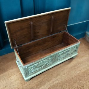 k83 8120 indian furniture unique green trunk storage